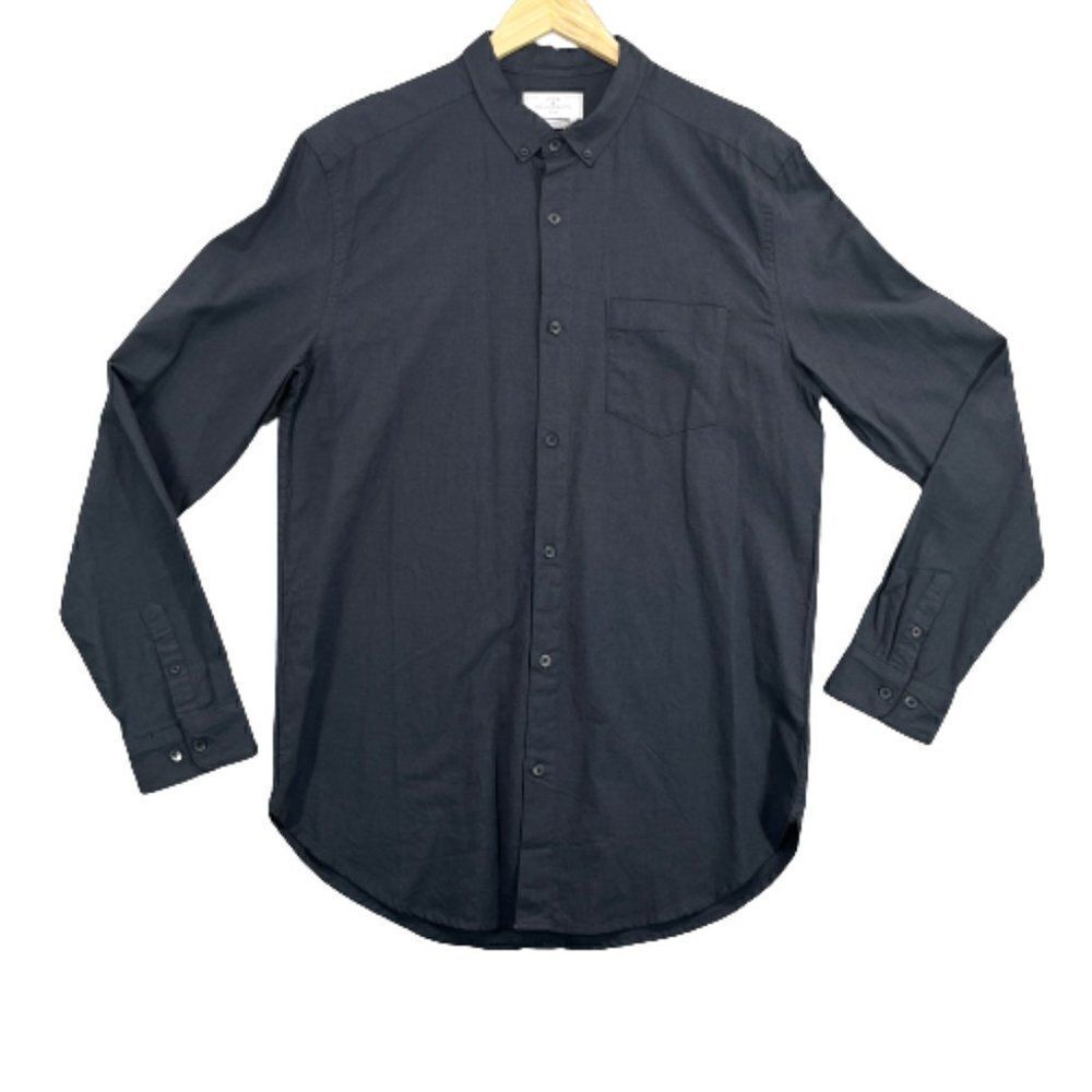 NWT Your Neighbors Button Up Shirt Mens Medium Gray